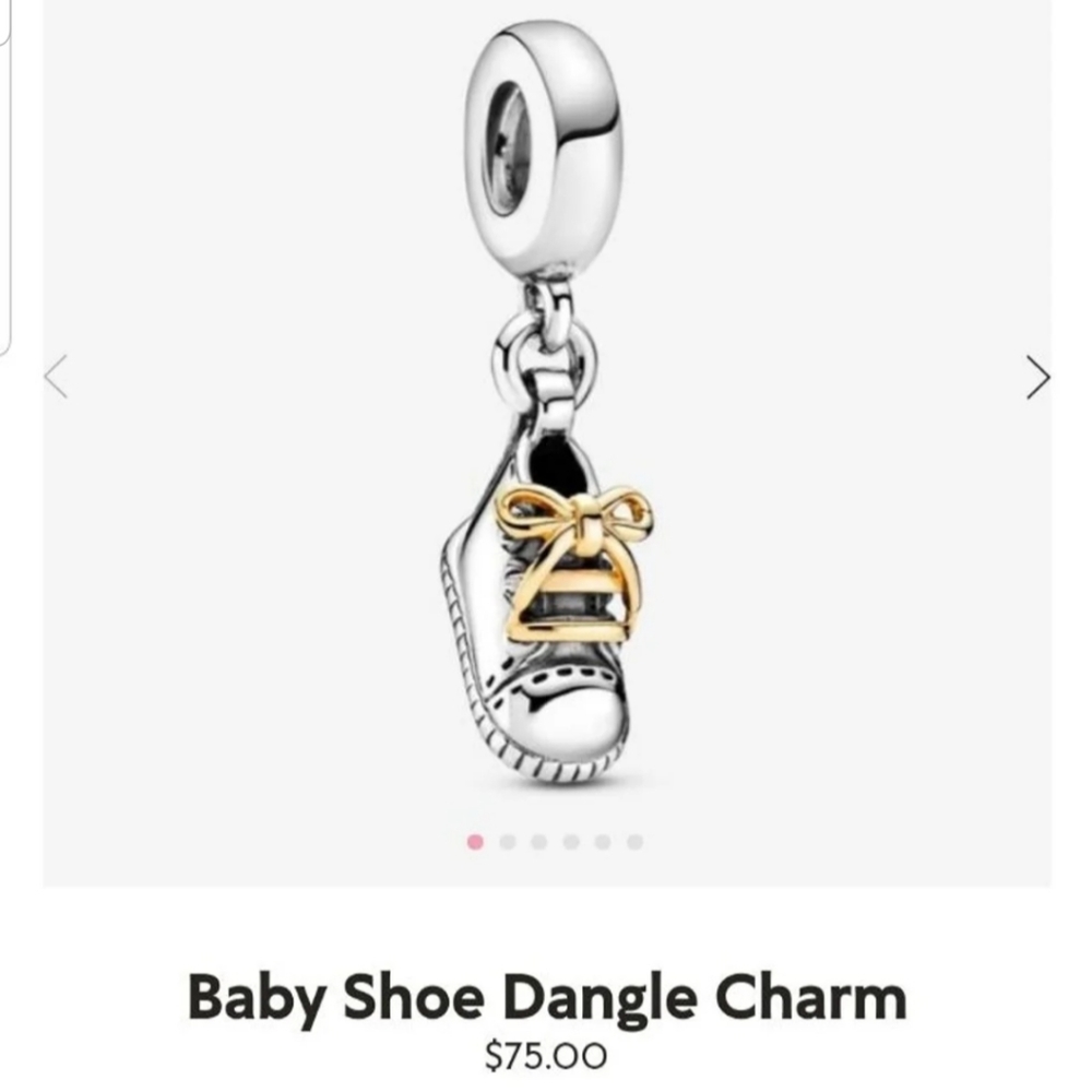 Pandora baby shoe dangle charm